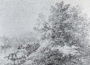 Ox Cart by the Bands of a Navigable River Thomas Gainsborough